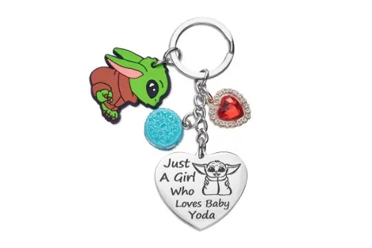 10 x Baby Yoda Gifts Cute Mandalorian Keychain L14b