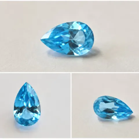 Natural Blue Topaz – Pear Cut – 3.72ct – 12 x 8mm