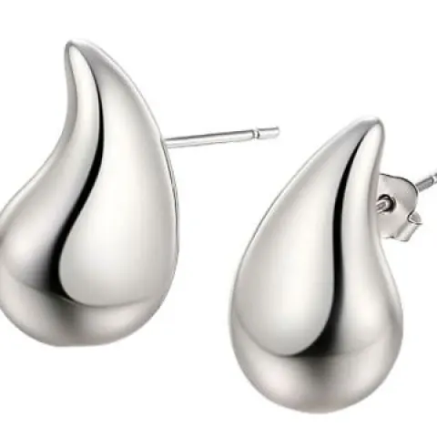 10 x Dupes Chunky Gold Hoop Teardrop Earrings for Women RRP £9.99 ea L11a