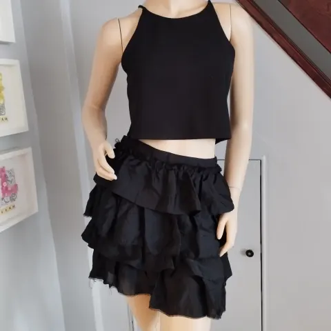Job Lot - Mixed Sizes Ladies New Tags Black Frayed Skirt - Topshop