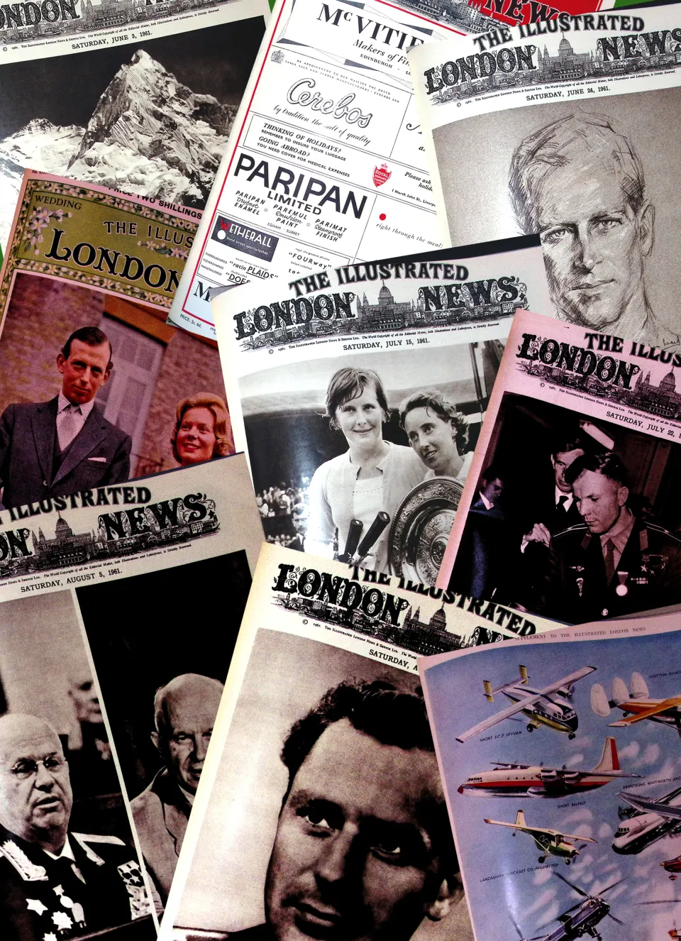 Illustrated London News Removeable Issues 1961 May-Sept Official Folder.
