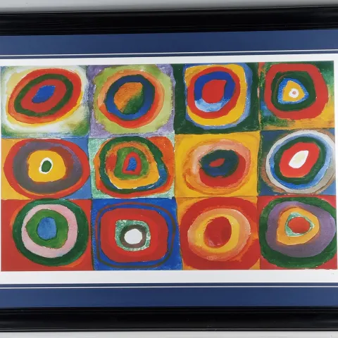 Wassily Kandinsky "Colour Study, Squares and Concentric Circles" Limited Edition. Rare.