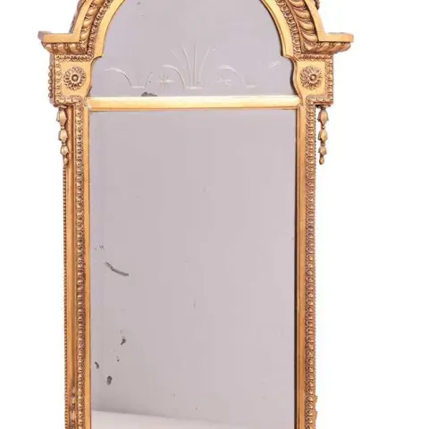 Regency Giltwood Pier Glass – Intaglio Cut Mirror Plate, c.1815