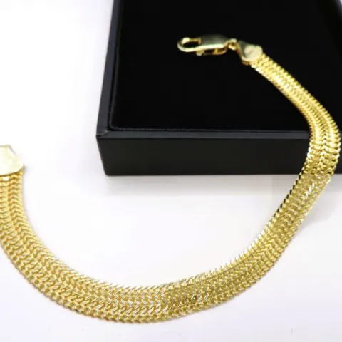 Gold On Sterling Silver Bracelet With Gift Box