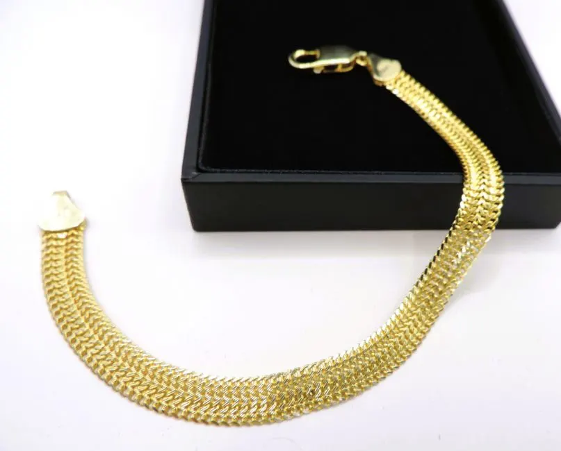 Gold On Sterling Silver Bracelet With Gift Box