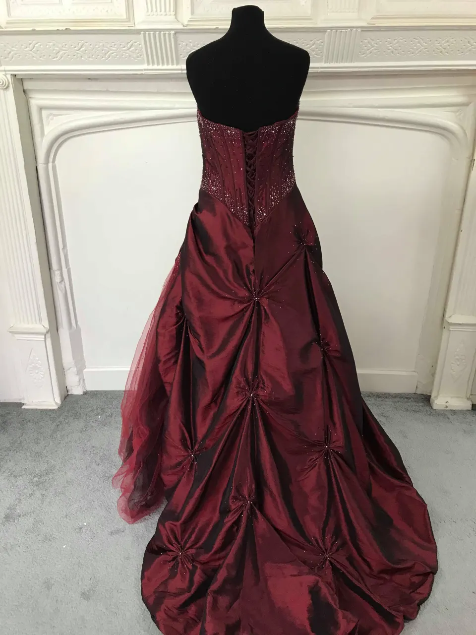 Burgundry wedding dress size 12