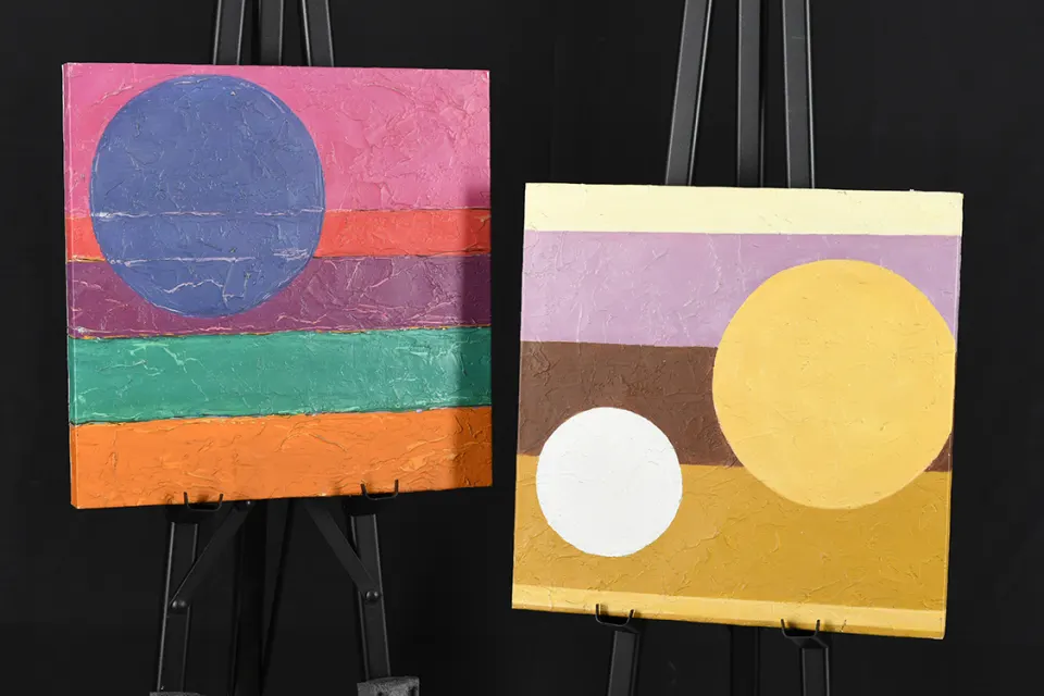 Pair of Original Paintings on Canvas by Gerry Baptist