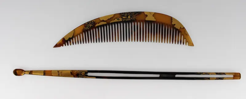 Japanese Kushi and Kanzashi Hair Ornament Set, Edo Period, c.1860–1870