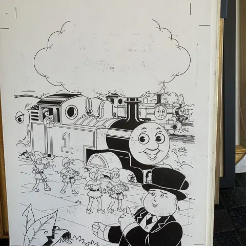 Thomas The Tank Engine & Friends Original Artwork, Signed By Timothy Marwood Full Page