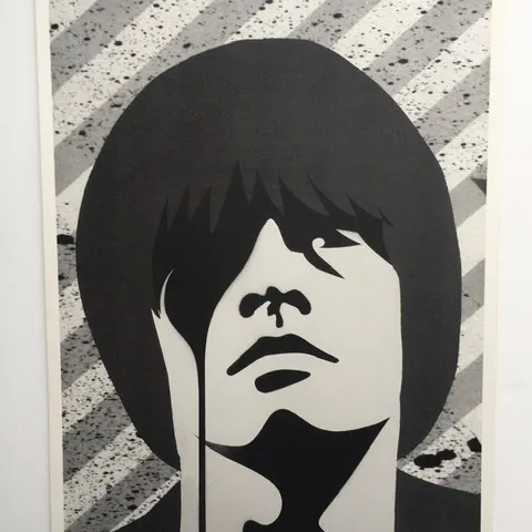 PURE EVIL, (b.1968) ‘Brian Jones’ of the Rolling Stones, Screenprint Very very Rare, Artist Proof Ed