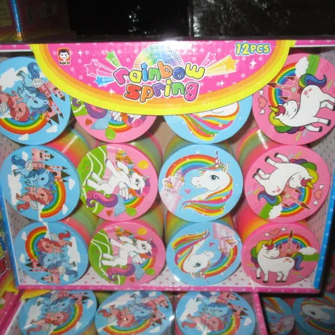100 Pcs Assorted Design Unicorn Slinky Spring