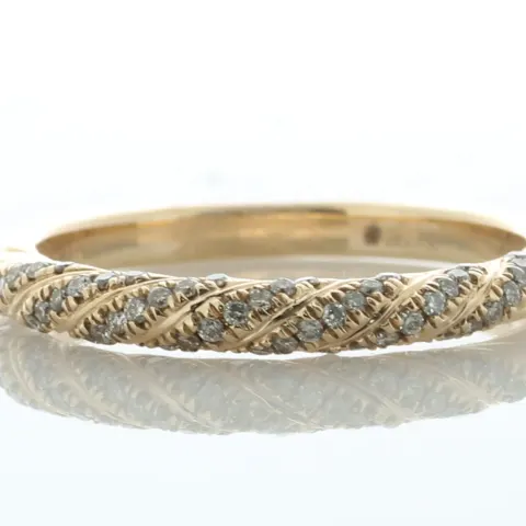 14ct Rose Gold Pavé Diamond Ring 0.20 Carats