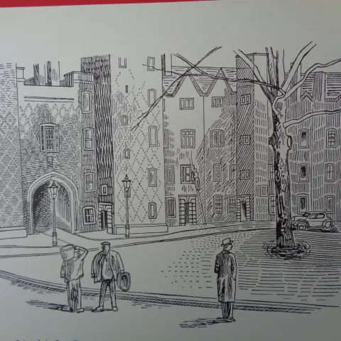 Edward Bawden Original Litograph - London 1 Lincolns Inn Gateway