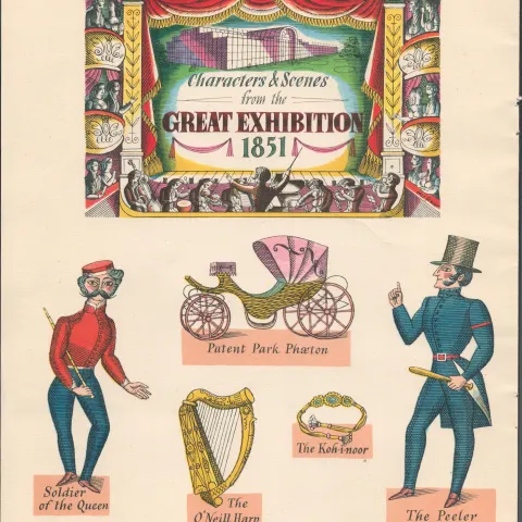 Double Sided Guinness Illustration Page 1951 "The Great Exhibition"A Genuine Double Sided