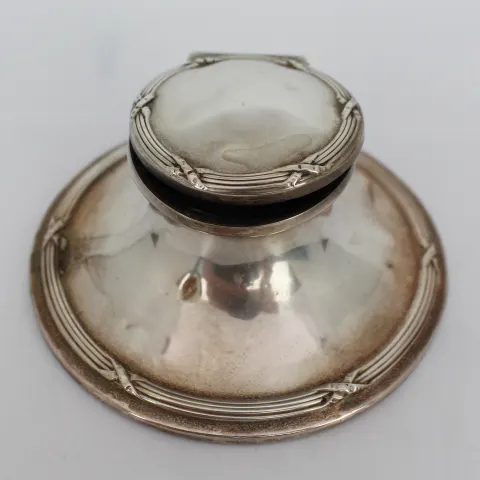 Solid Silver Inkwell
