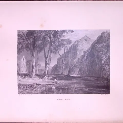 J.M.W Turner Rare “Bolton Abbey Yorkshire” 1873 Picturesque Views in England-19