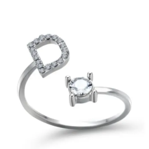 15 x Letter Rings Personalized Gift For Women L25a