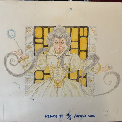 Original Artwork For Cinderella Book 1970's Andrew Skilleter Free Post In UK