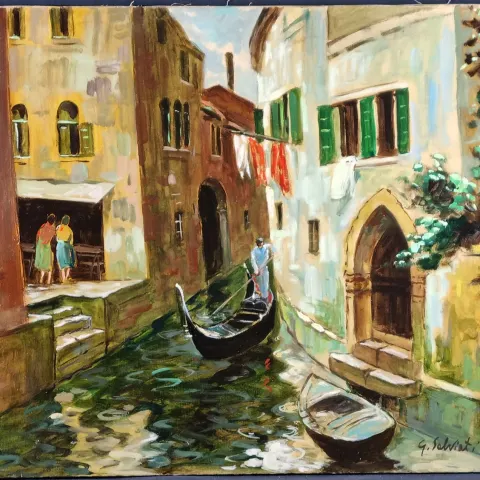 Original Oil On Canvas By Italian Artist Salviati