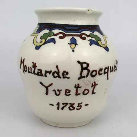 Moutarde Bocquet Mustard Pot Vase
