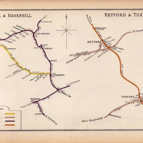 Retford, Tuxford, Boughton Antique Railway Junction Map-15.