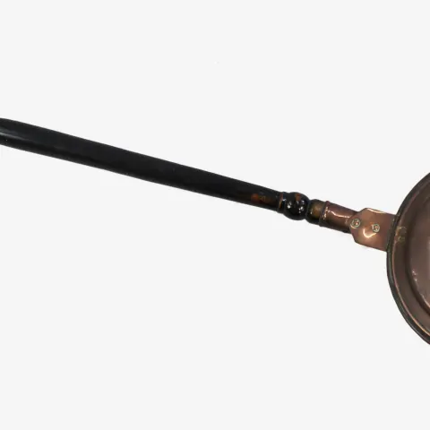 Antique English Ebonized Handled Copper Warming Pan