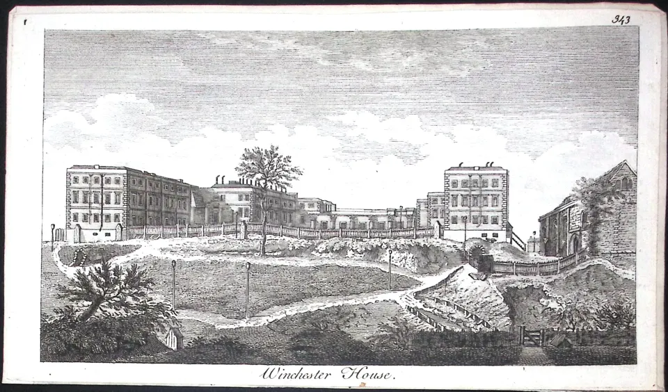 Hampshire Winchester House Rare Georgian Copper Antique 1776 Engraving-146.