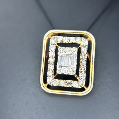 Beautiful Natural 0.40 CT Diamond Pendant With 18k Yellow Gold