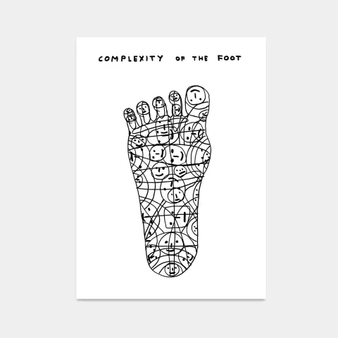 David Shrigley OBE (b 1968)‘Complexity of The Foot’ Offset Lithograph, Ltd Edition of 350, COA, 2020