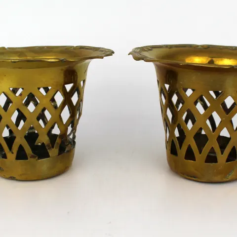 Pair of Antique Brass Dishes