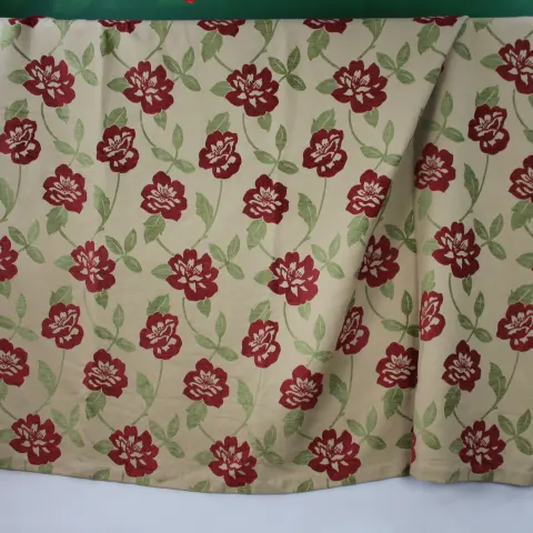 High quality Vintage Lined Patterned Curtains & Material Offcuts