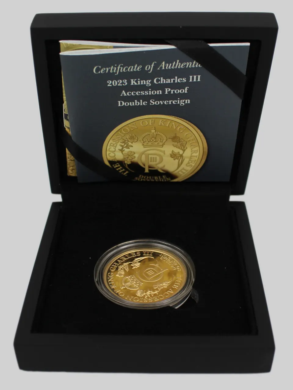 2023 King Charles III Accession Proof Double Sovereign 22ct Gold Coin