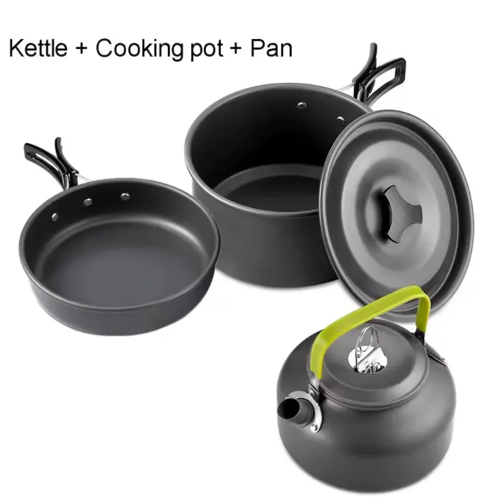 Camping Cookware Set – Non-Stick, Portable & Perfect for 2-3 People