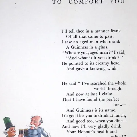 Guinness 92 Years-Old Rare  Illustrated by John Gilroy 1933 The Guinness Alice-9