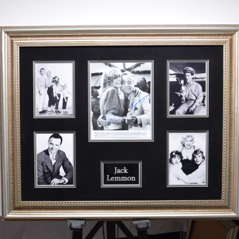 JACK LEMMON framed original signature presentation