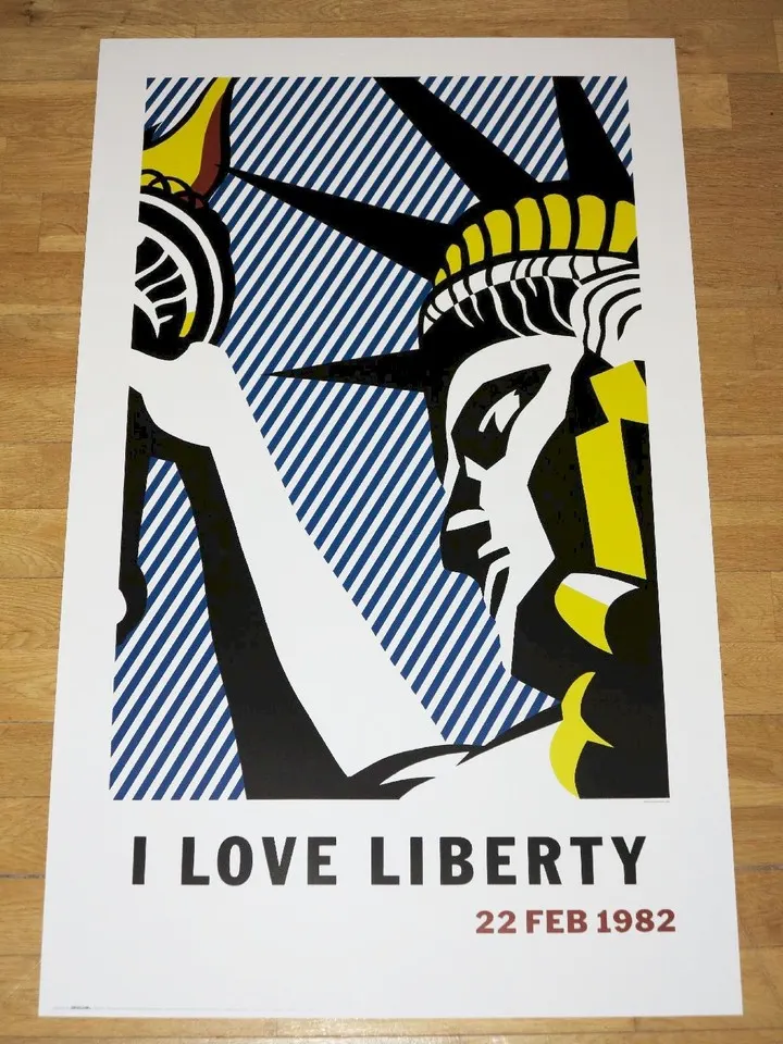 Roy Lichtenstein = 'I Love Liberty'.