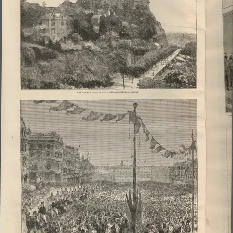 The Royal Visit To Nottingham Antique 1878 Newspaper