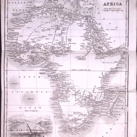 Africa Detailed Antique 179-Year-Old Engraved Map-21-TR