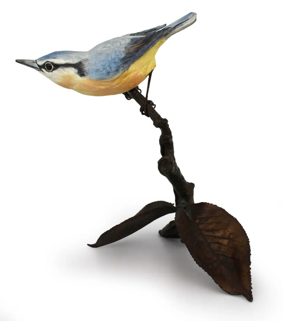 Albany Worcester County Birds Porcelain & Bronze Nuthatch