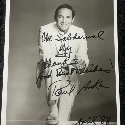 Paul Anka Signed