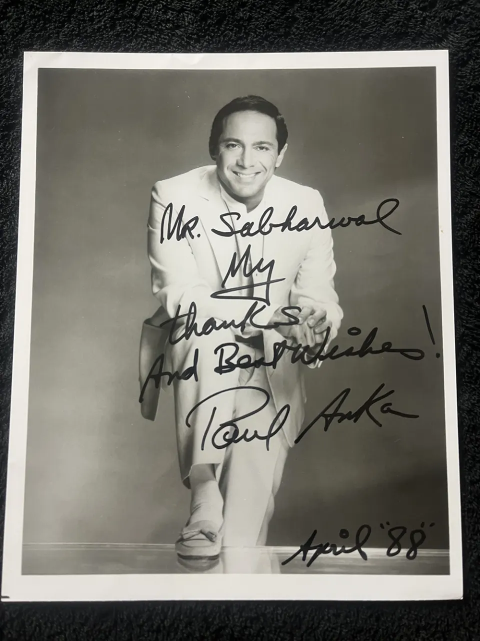 Paul Anka Signed