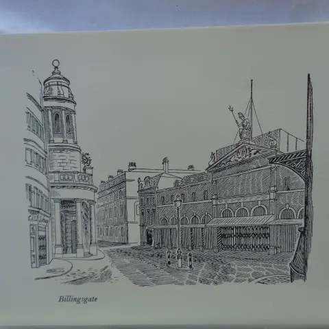 Edward Bawden Original Lithograph - London 1 Billingsgate