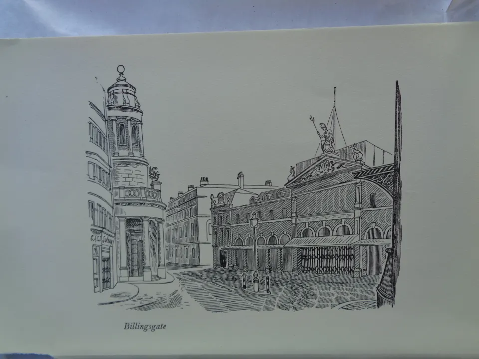 Edward Bawden Original Lithograph - London 1 Billingsgate