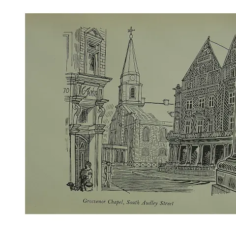 Edward Bawden Original Lithograph - London Grosvenor Chapel