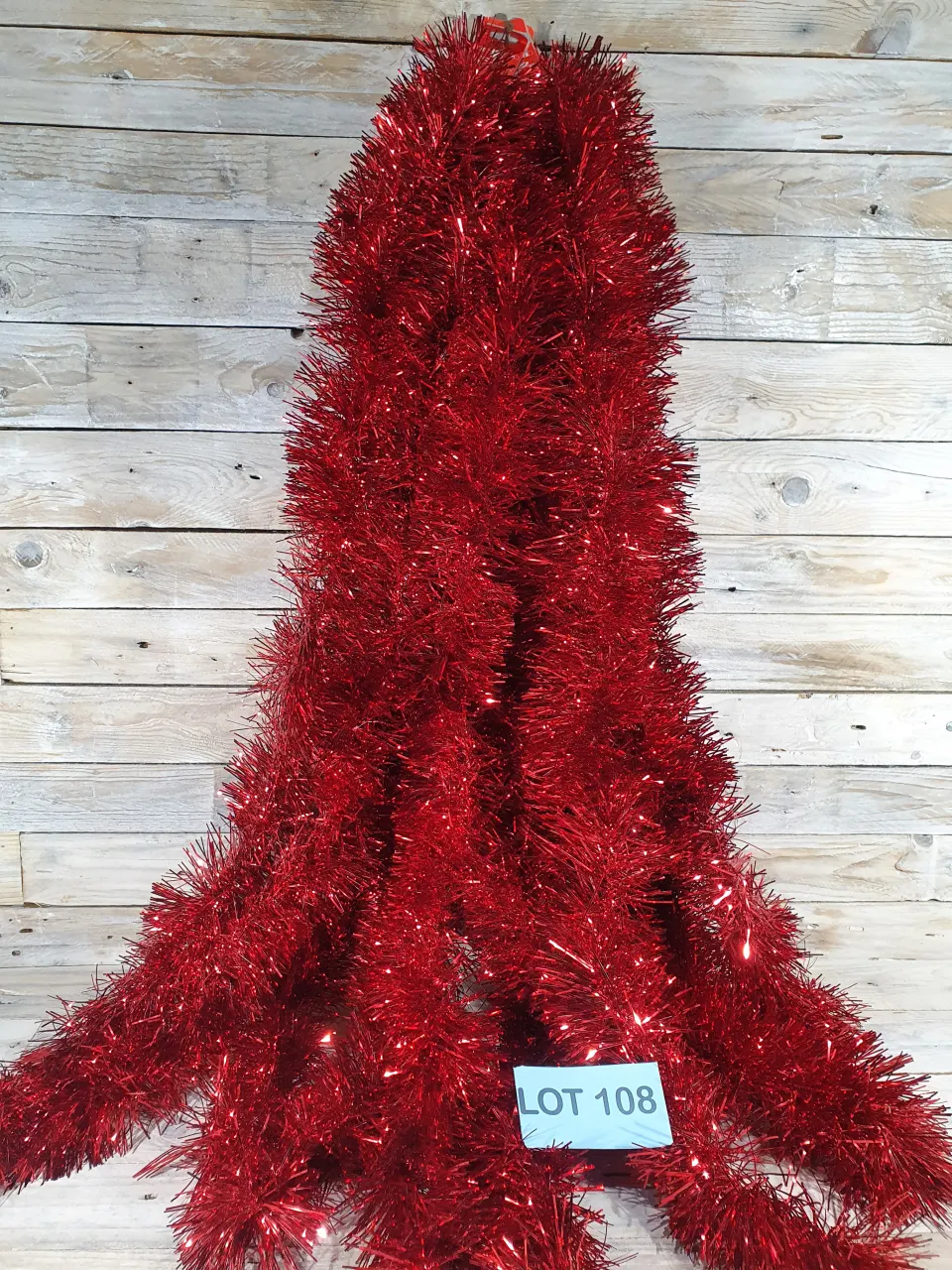 5 x 2m Lengths of Chunky Red Quality Tinsel
