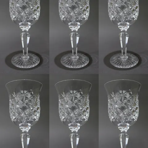 Set of 6 Royal Doulton Crystal Wine Glasses