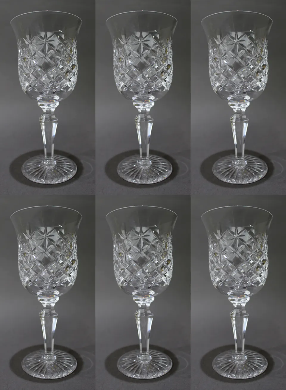 Set of 6 Royal Doulton Crystal Wine Glasses
