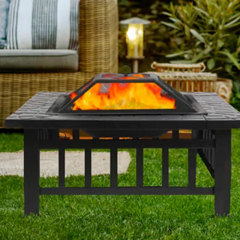 3-in-1 Large Square Fire Pit