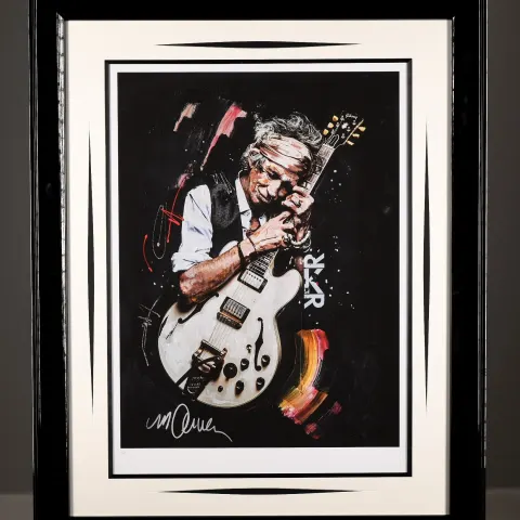 Large Framed Limited Edition by the Late Sidney Maurer. "Satisfaction" (Keith Richards)