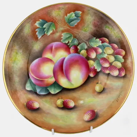 Leaman Hand Painted Fallen Fruit Cabinet Plate